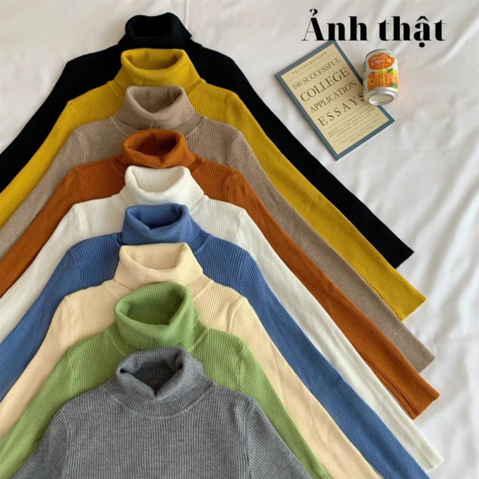 L104 - Áo len nữ body cổ lọ hàng Quảng Châu siêu xinh (Kèm ảnh thật)