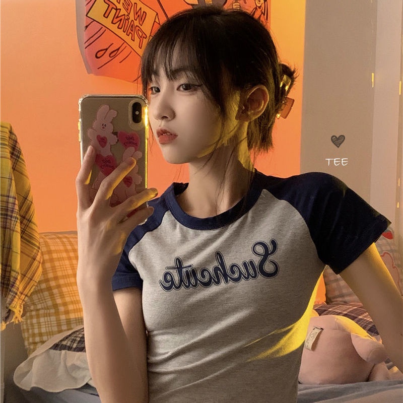 Áo Thun Nữ Ngắn Tay In Chữ Phong Cách Retro Cho Nữ áo phông nữ JL-TX-62