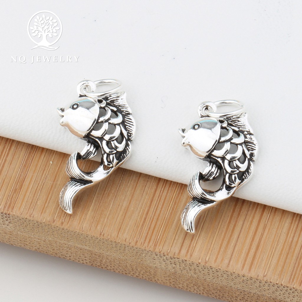 Charm bạc cá chép treo - NQ Jewelry