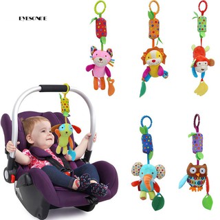 ♕Cartoon Lion Elephant Owl Cat Animal Rattle Toy Baby Infants Doll Wind Bell