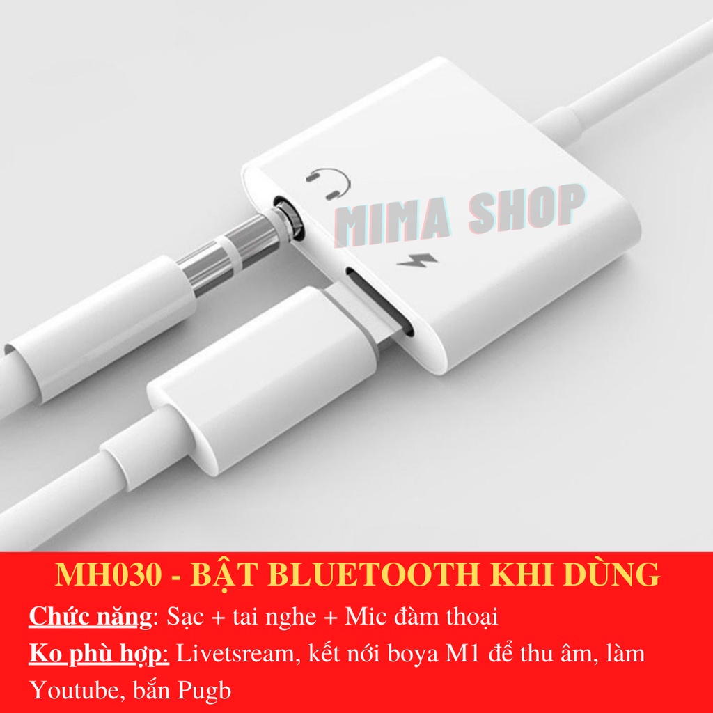 Jack chuyển đổi Lightning Iphone sang tai nghe 3.5 và Sạc Lightning Vừa sạc vừa nghe