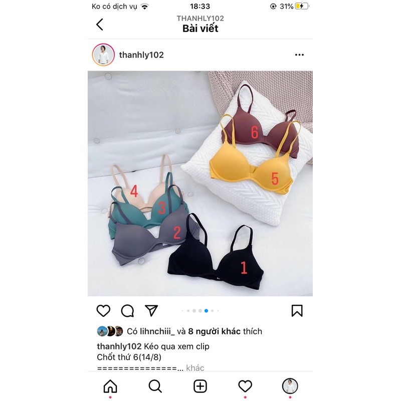 áo lót nữ 139k/2c ( khách note tên ig)