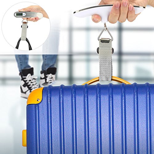 LCD Portable Electronic Luggage Scale 110lb/50kg Luggage Scale Electronic Digital Portable Suitcase Travel Scale Weighs Baggage Bag Hanging Scales Balance Weight