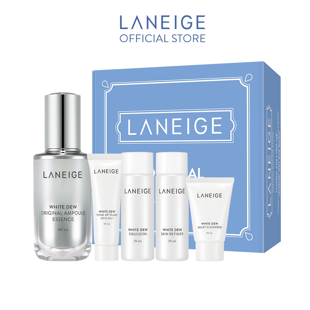 Bộ tinh chất dưỡng trắng và làm sạch da Laneige White Dew Original Ampoule Essence