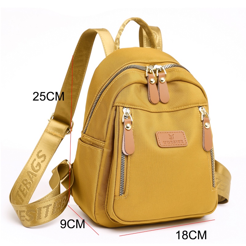 Ba Lô Canvas Siêu Nhẹ Sức Chứa Lớn Kiểu Dáng Đơn Giản Thời Trang Cho Nữ