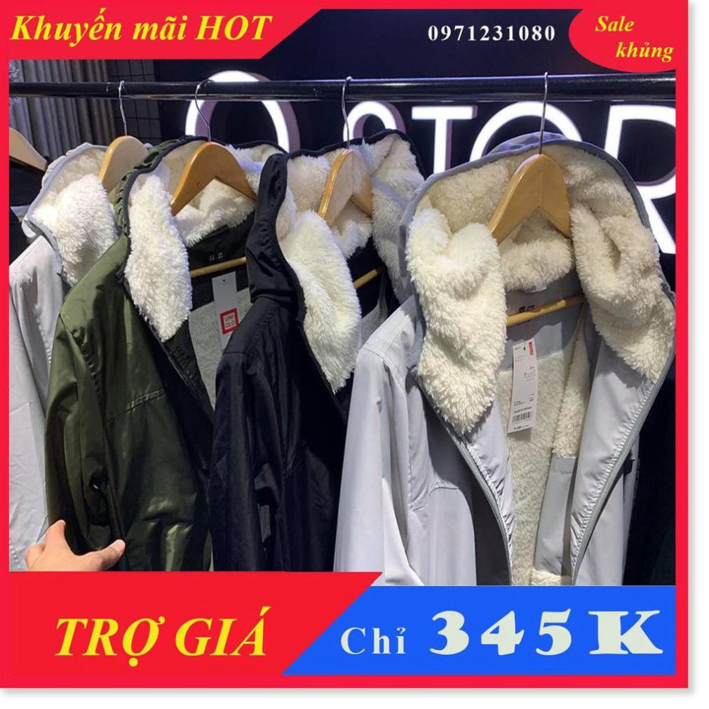 XẢ KHO THANH LÝ Sẵn hàng - [SALE 50%] ÁO GIÓ NAM NỮ LÓT LÔNG CỪU CHỐNG NƯỚC 100% - MŨ THÁO RỜI - Acx23 ☭ -Re111