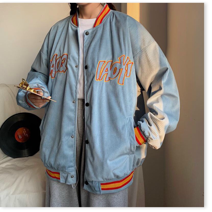 ÁO KHOÁC NHUNG BOMBER UNISEX NAM NỮ THỜI TRANG KOKO MI