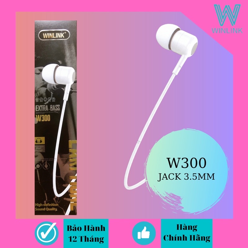 Tai Nghe Chính Hãng Winlink W300 (Samsung, Oppo, Vivo, Vsmart) - Jack 3.5MM