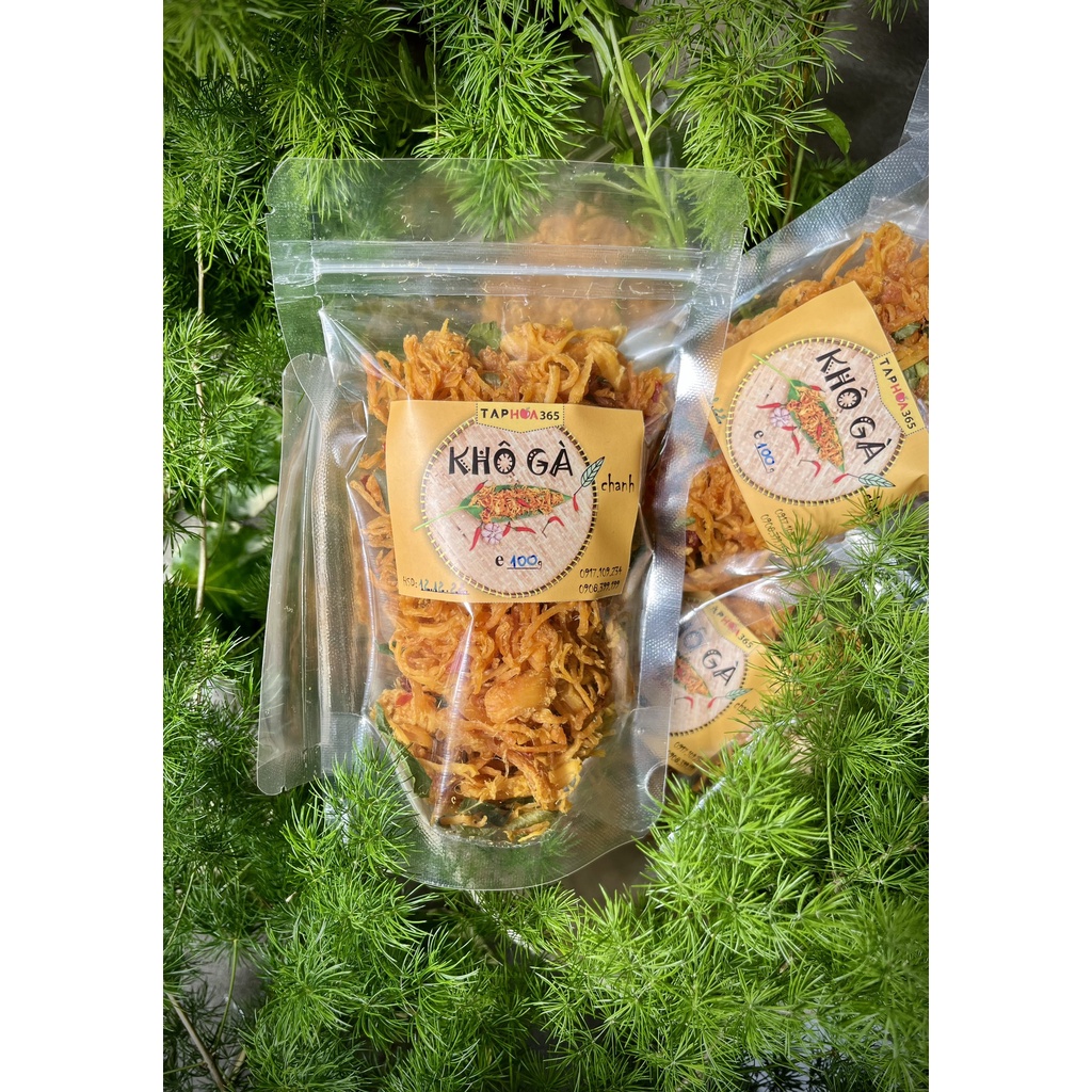 Khô Gà Lá Chanh Tạp Hóa 365 sợi dai ngon loại Đặc Biệt 500gr