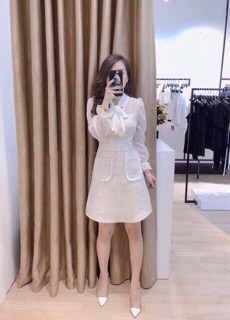Đầm bố phối voan tiểu thư