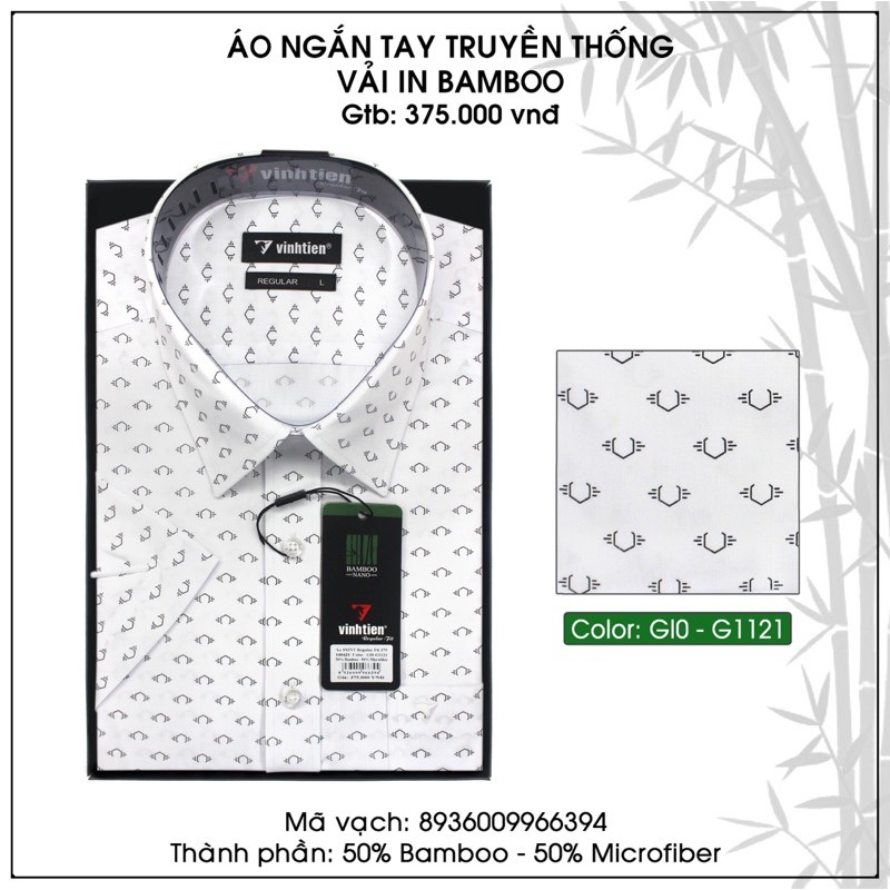 Áo Sơ Mi Ngắn Tay Bamboo Vạt Ngang Vĩnh Tiến 375 | BigBuy360 - bigbuy360.vn
