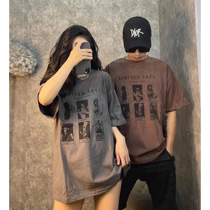 Áo Unisex Limiter 6 hình người- Áo Phông Form Rộng Cotton Oversize