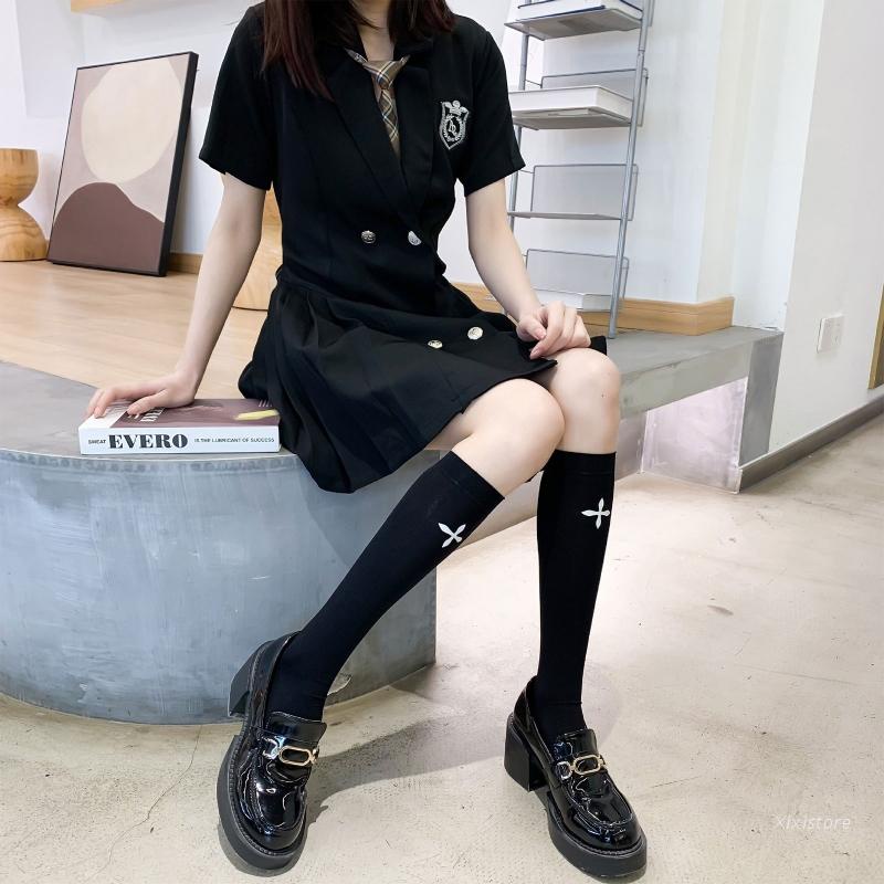 1 Đôi Vớ Giữ Ấm Chân Đan Chéo Thoáng Khí Xixi Phong Cách Nhật Bản Dành Cho Nữ Sinh