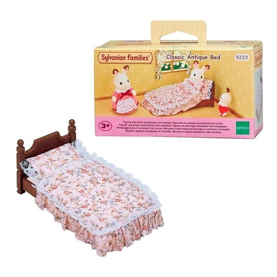 sylvanian families classic antique bed
