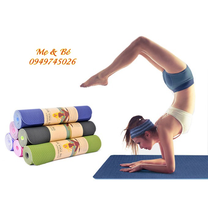 Thảm tập yoga 2 lớp TPE dày 8mm