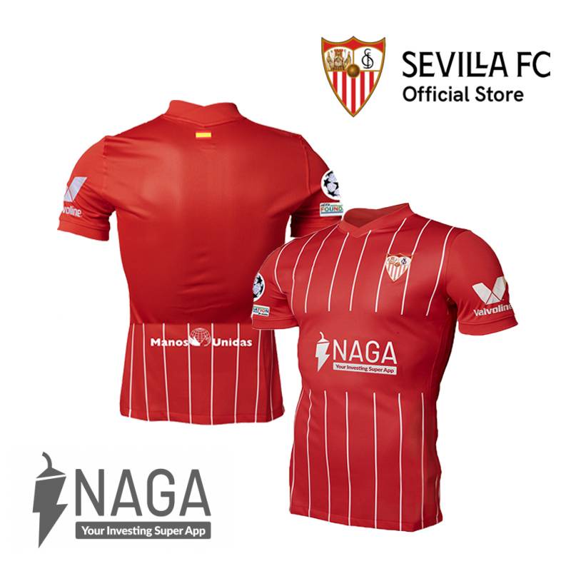 Áo thun bóng đá dáng rộng phong cách đội tuyển Sevilla F.C. 2021-2022