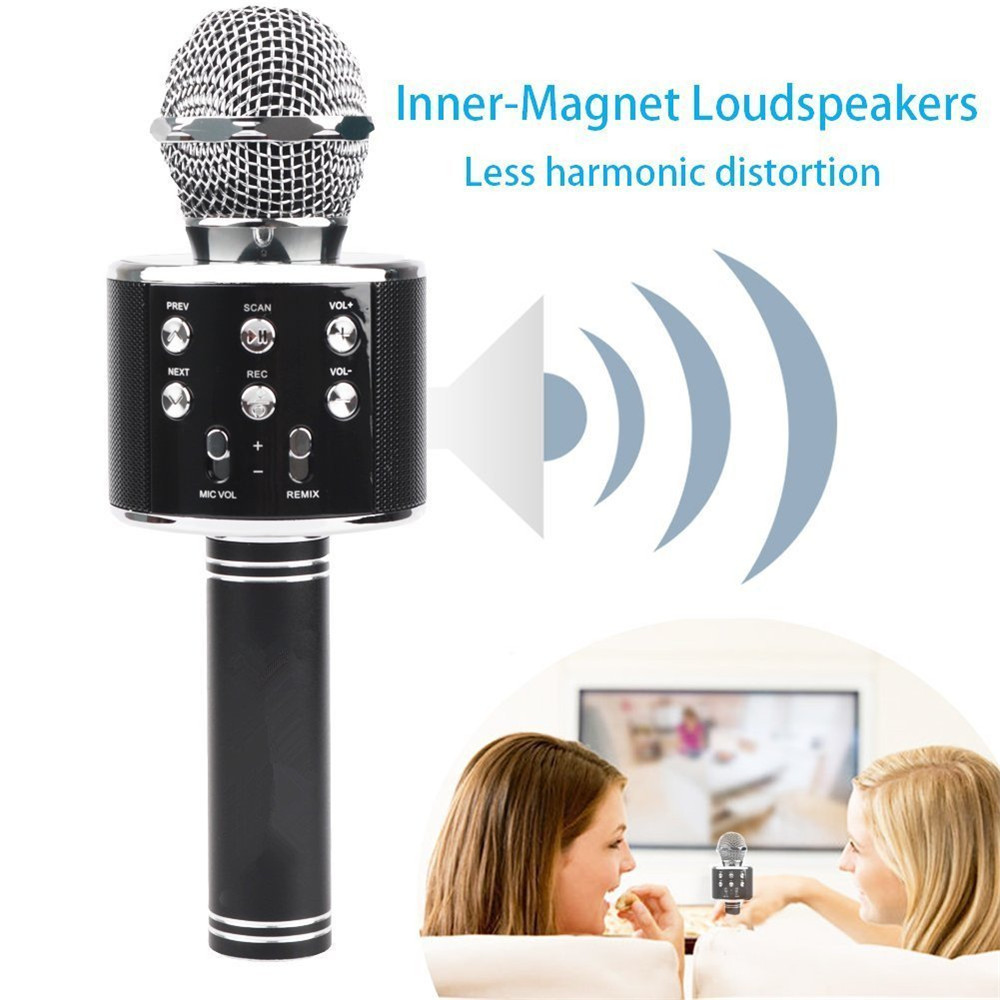 Micro Bluetooth Không Dây Ws858 Dùng Để Hát Karaoke Ws858