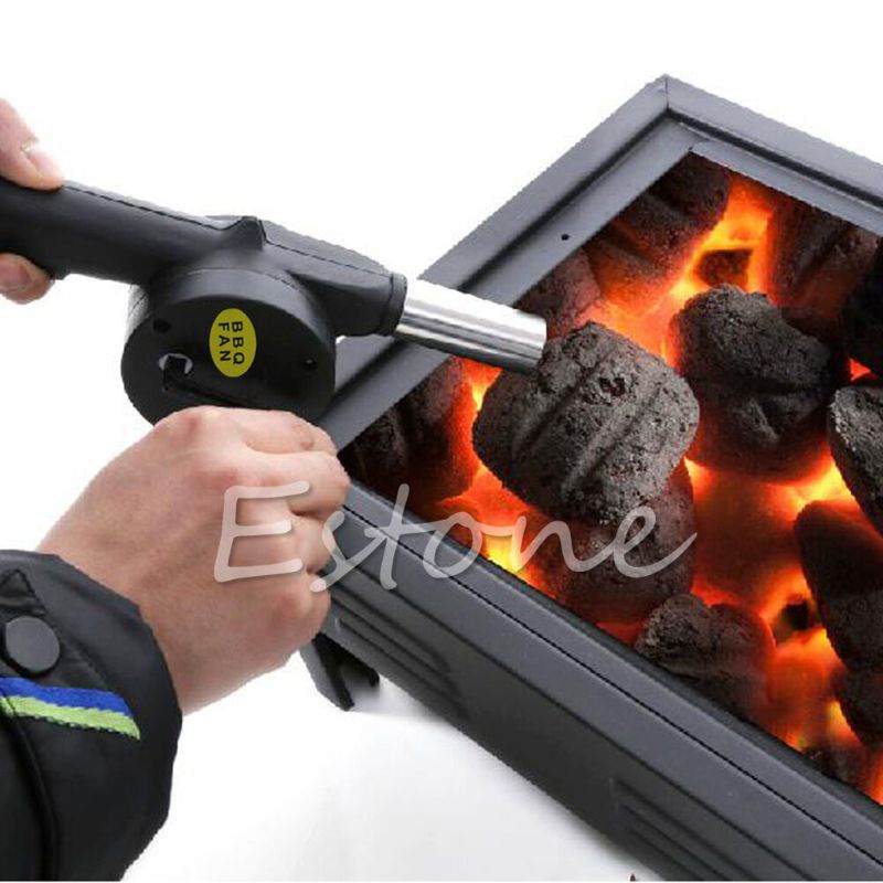 Quạt Điện Cầm Tay Thổi Khí Nướng Thịt BBQ Tiện Dụng Khi Đi Cắm Trại