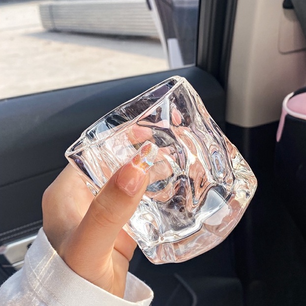 [4 MẪU ĐỌC MÔ TẢ] Cốc, Ly Thủy Tinh Uống Nước Basic Dáng Vuông Hình Xoắn Twisted Glass