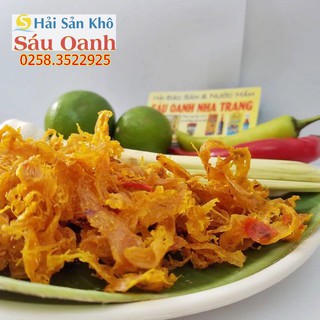 Mực Xé Tẩm Gia Vị Gừng - Hộp 150g - HẢI SẢN SÁU OANH