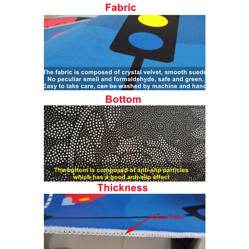 Thảm Trải Sàn Họa Tiết Hoạt Hình Cho Bé Tập Bò