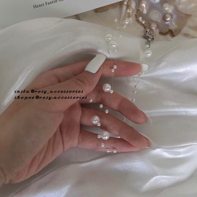 ROSY - DÂY CHUYỀN CHOKER NGỌC TRAI GIẢ BÁNH BÈO