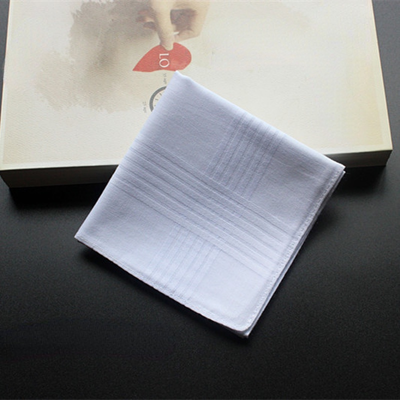 Bộ 3 Khăn Tay Cotton Màu Trơn Cho Nam 40*40cm