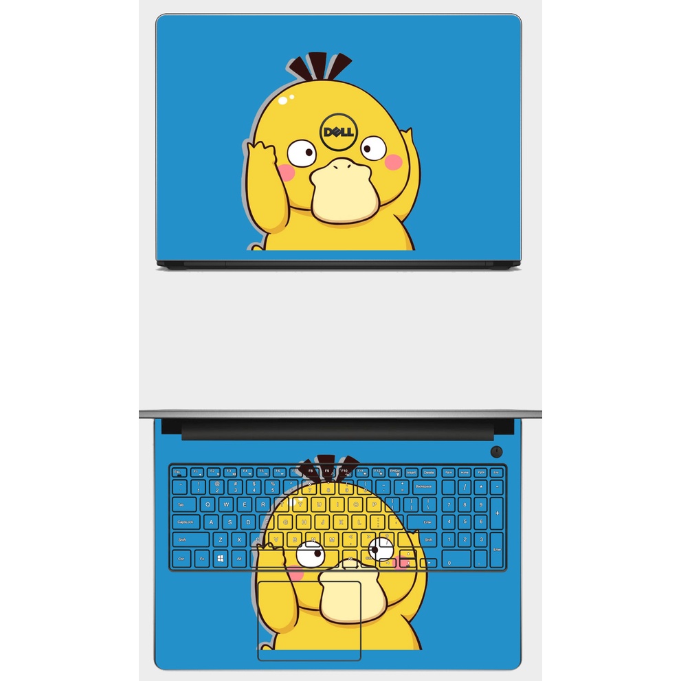 Skin cho vỏ máy tính - mẫu vịt vàng cute - cắt sẵn theo chi tiết máy của bạn - decal 3m chống vân tay bụi bẩn nước