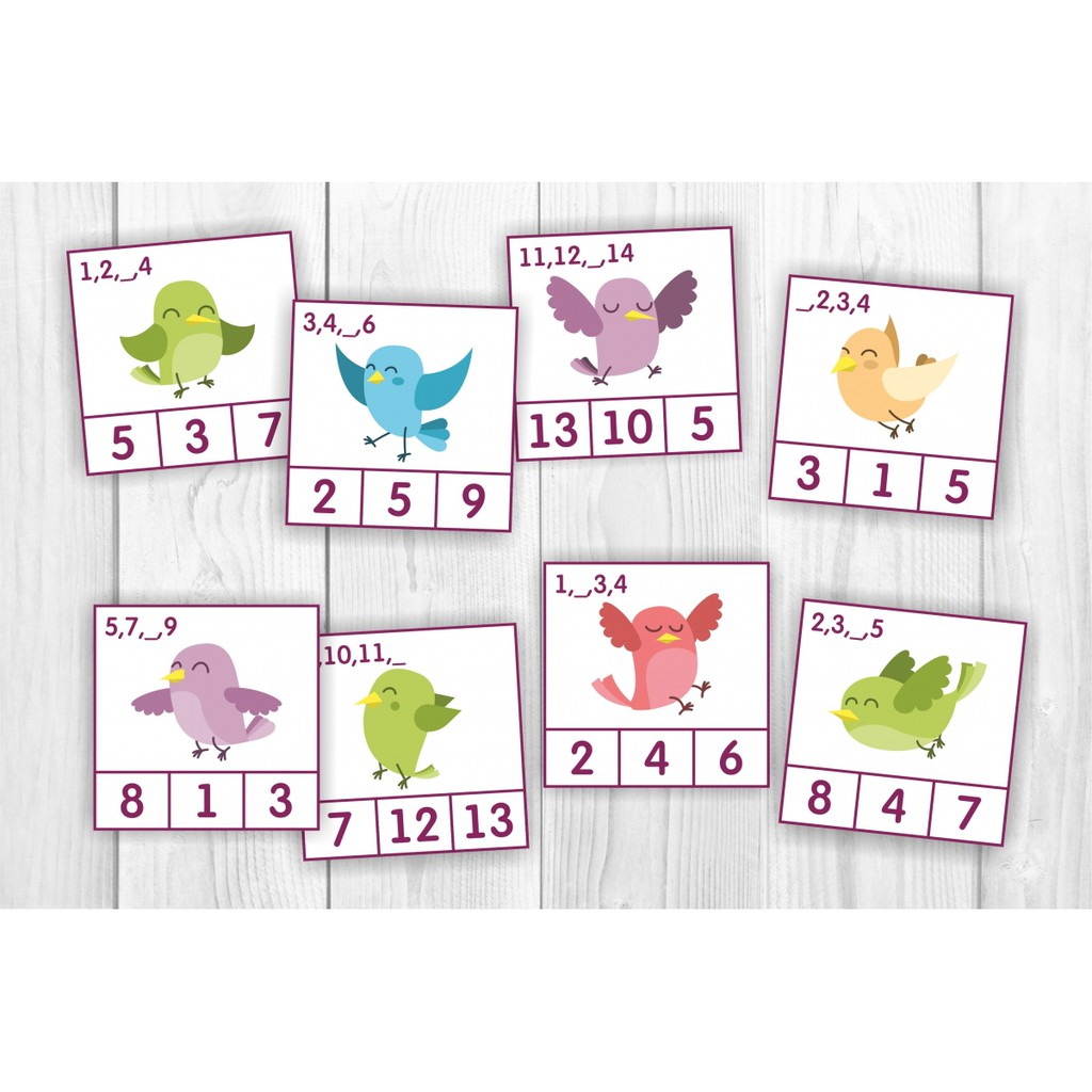 Học liệu phương pháp Montessori- Tìm số còn thiếu