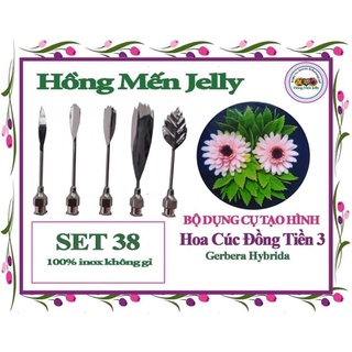 Dụng cụ làm thạch 3D Bộ 5 kim hoa cúc