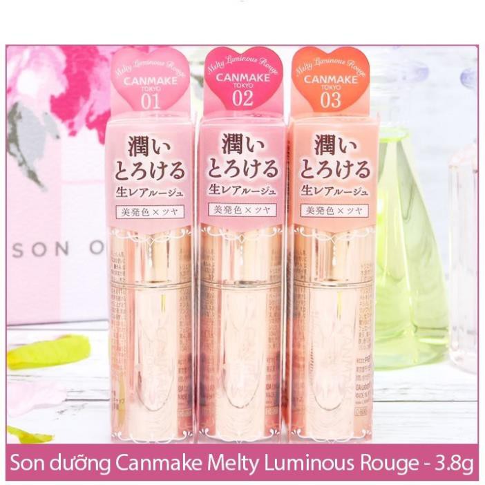 Combo [Nhật nội địa] Son môi Son dưỡng môi Canmake Melty Luminous Rouge - 3.8g