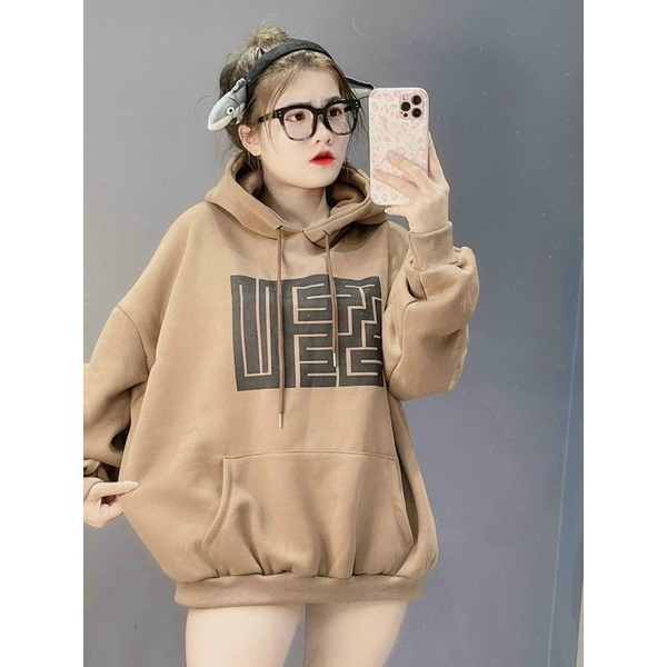 Áo nỉ hoodies chữ hàn