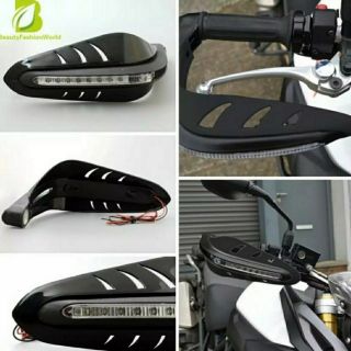 1 CẬP GÙ CHỐNG ĐỔ BẢO VỆ TAY LÁI XE MÁY CÓ ĐÈN LED