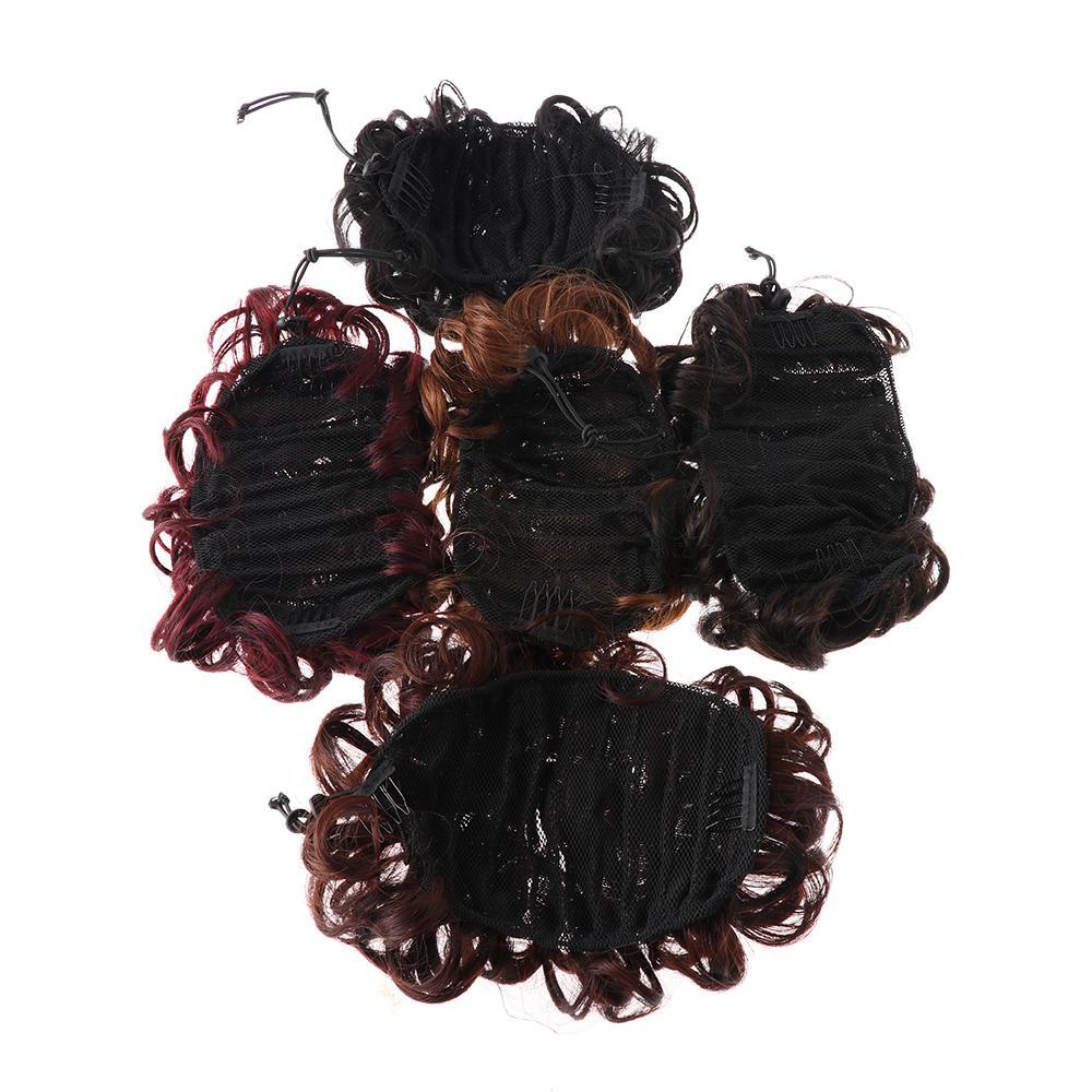 XIANTIN Búi Tóc Giả Xoăn Có Kẹp Dễ Sử Dụng Dành Cho Nữ