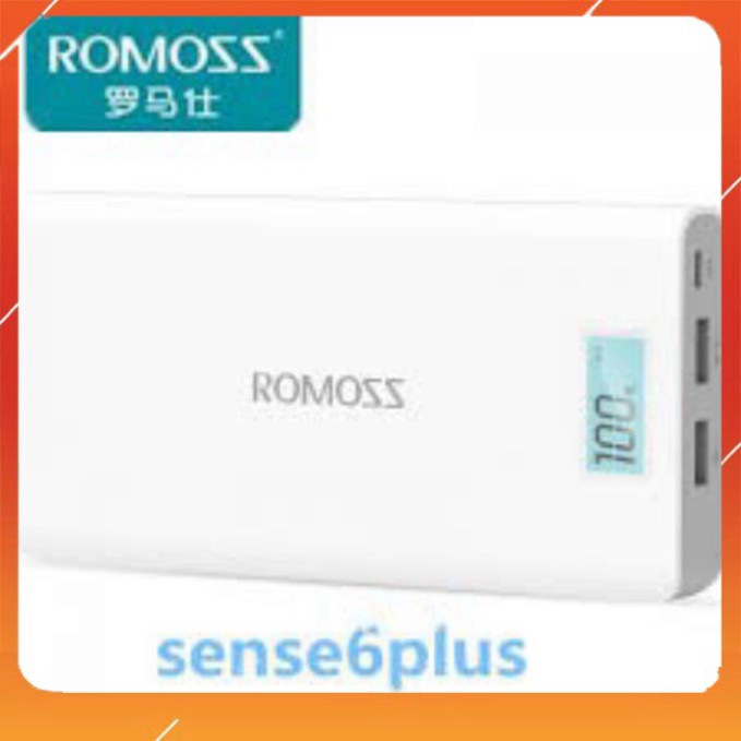 HÓT XẢ LỖ Sạc Dự Phòng Chính Hãng Romoss Sense 6P 20.00mah - có đèn Led HÓT XẢ LỖ