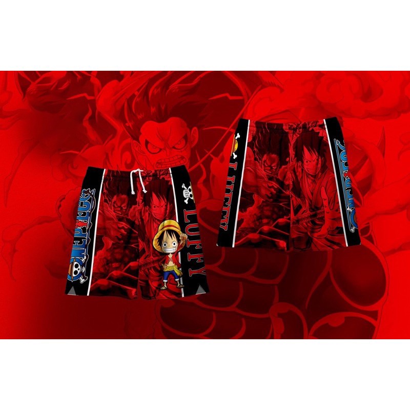 One Quần SHORT Thể Thao Đi Biển Chất Liệu Nhanh Khô Họa Tiết LUFFY Cá Tính
