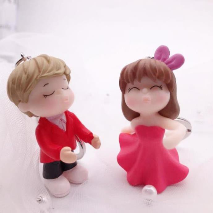 2 Chiếc Móc Khóa Đôi Hình Cô Dâu &amp; Chú Rể A07