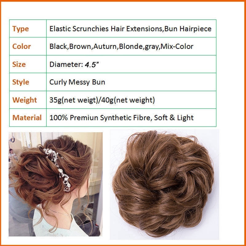 Búi tóc giả uốn xoăn thời trang cho nữ