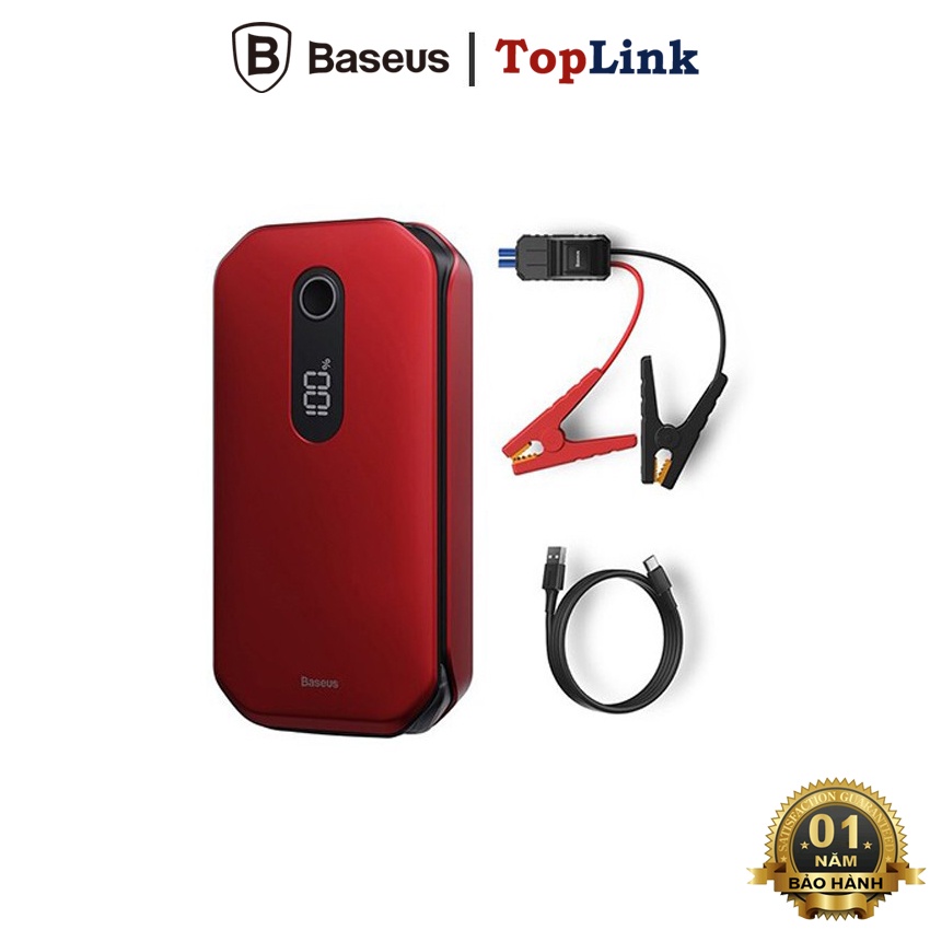 Bộ Kích Nổ Ô TÔ Baseus Car Jump Starter Dung Lượng Pin 12000mah Tối Đa 50 Lần Kích Công Suất 1000A