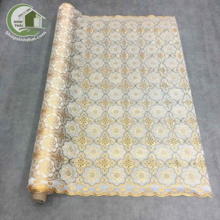 [ Khổ 1,4m ] Khăn trải bàn bằng nhựa không thấm nước - giao mẫu ren hoa hồng ngẫu nhiên