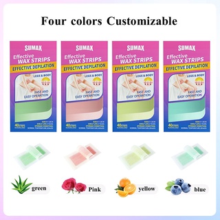 SUMAX 40 Miếng Sáp Tẩy Lông Toàn Thân  Kích Thước Lớn Cho Nam Và Nữ 40pcs100g