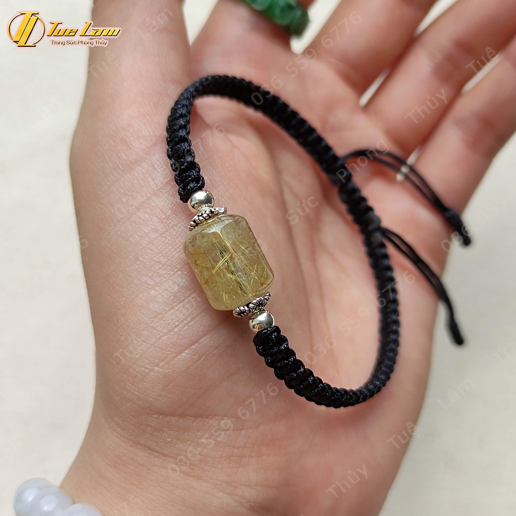 Vòng tay chỉ may mắn bện lu thống màu tóc vàng hợp mệnh mang lại tài lộc - Tuệ Lâm