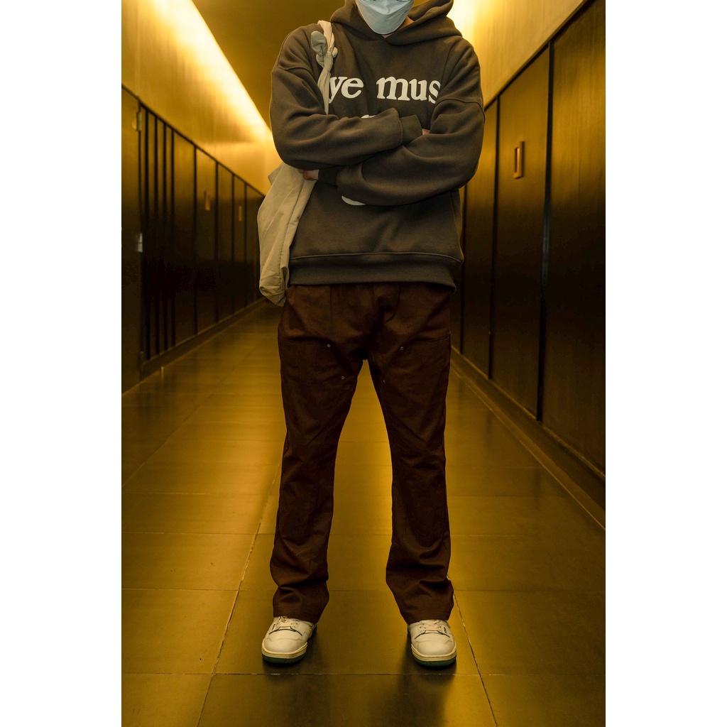 Quần Double Knee Kaki, Khoá Kéo PLAYAZ