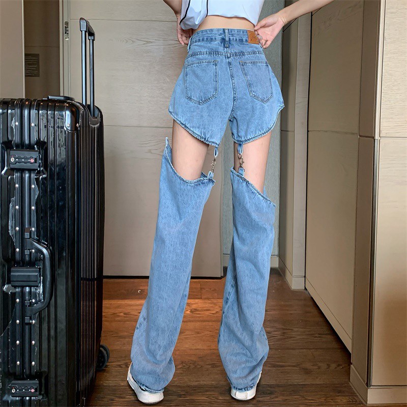 Quần jeans ulzzang sexy phá cách ROSES LISA BLACKPINK 2021 KÈM 3 ẢNH THẬT CUÔI