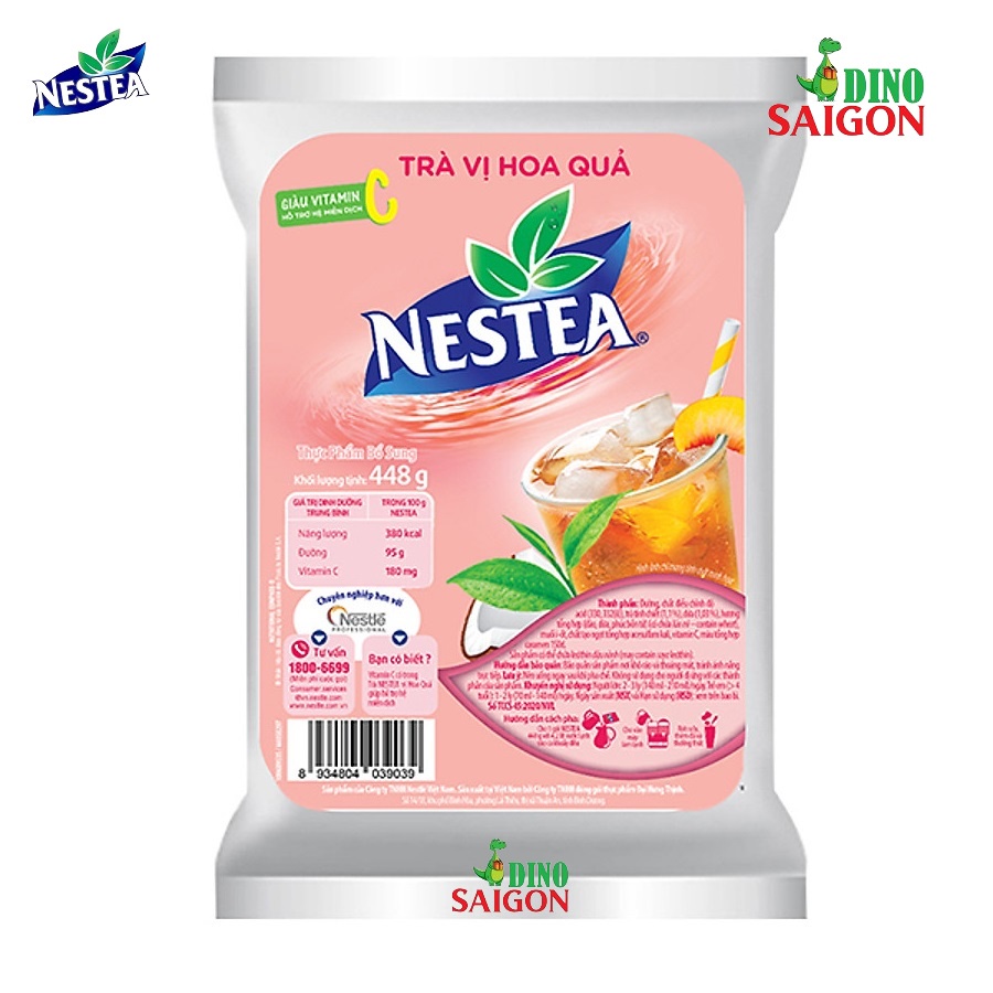 Trà NESTEA dạng bịch các vị Chanh, Vải, Đào và Trà sữa  + Tặng 1 gói nhỏ 12g giao ngẫu nhiên