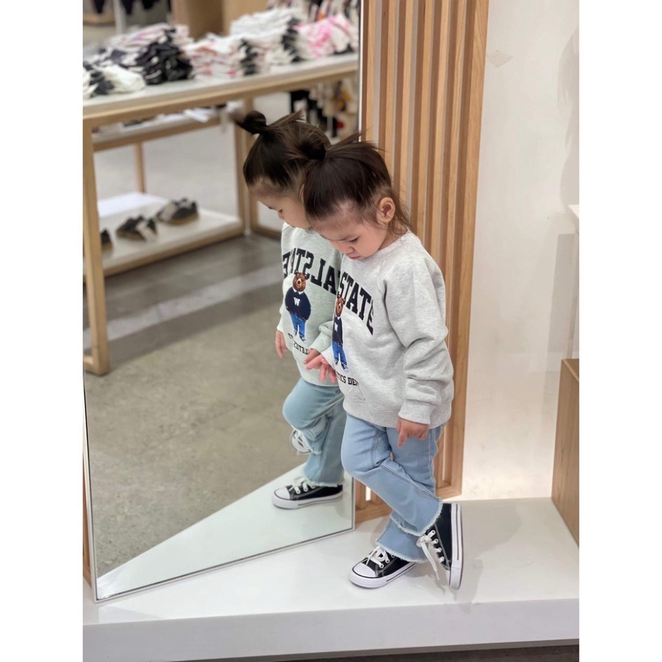 Áo nỉ cổ tròn Calstate cho bé , áo sweater trẻ em unisex bé trai , gái , TP KIDs MSP 1245