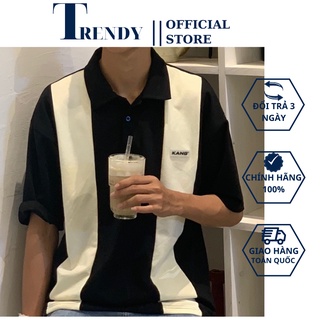 Áo Polo Đẹp Nam Nữ Có Cổ Form Rộng Sọc Trắng Đen, Áo Thun Nam Nữ Form Rộng Có Cổ Đen Trắng Giá Rẻ Mặc Đẹp