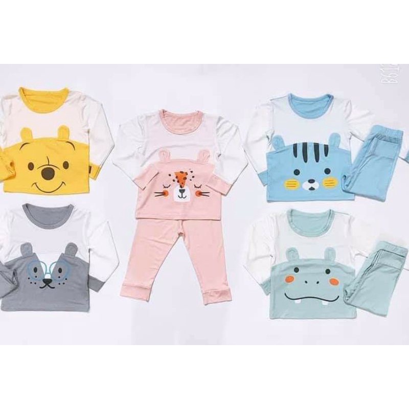 Bộ thun lạnh dài tay⚡FREESHIP⚡bo gấu co giãn 4 chiều cho bé từ 5-18kg