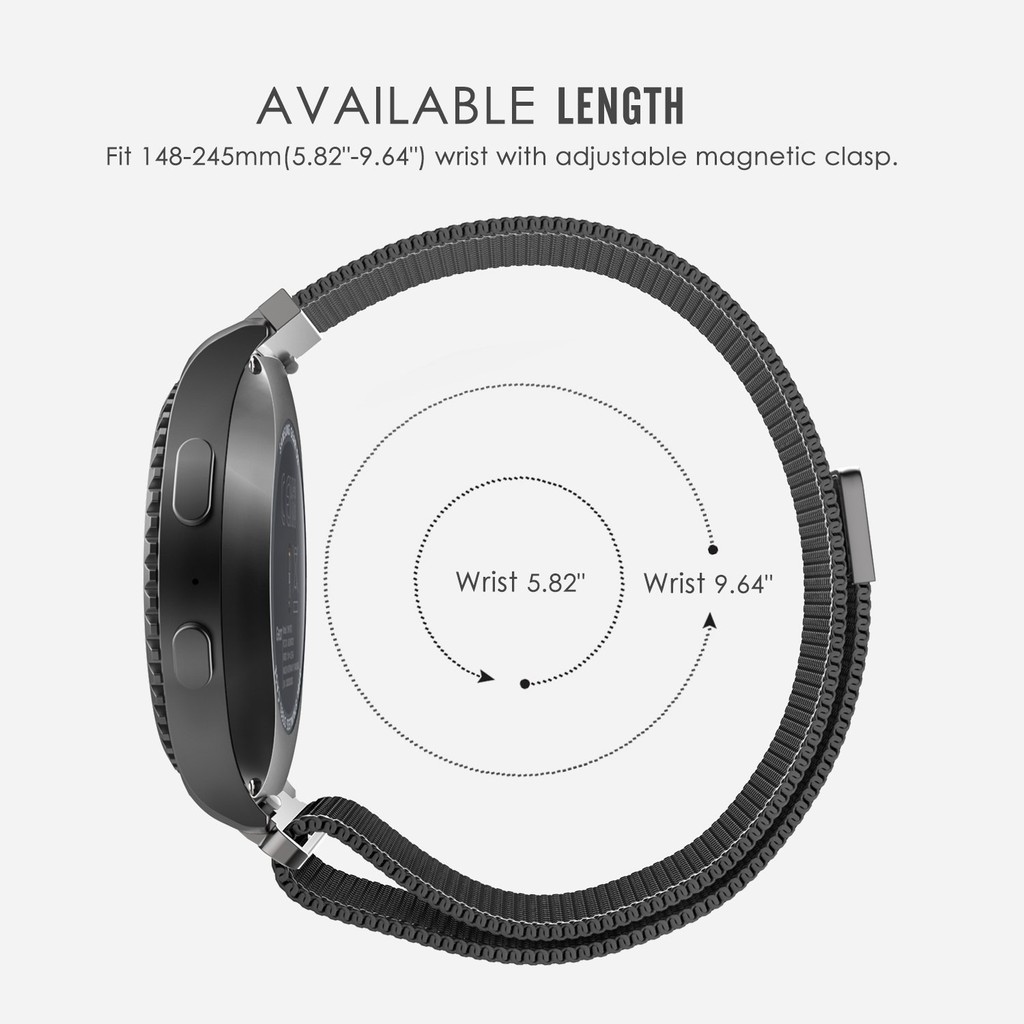 Dây đeo bằng thép không gỉ cho đồng hồ Garmin Vivoactive 3