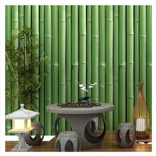 DECAL 1M GIẤY DÁN TƯỜNG CÓ SẴN KEO - cây trúc xanh đậm